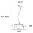 Lampa wisząca LEDS Noway 00-8394-05-05 Grok