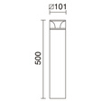 Lampa stojąca zewnętrzna Novolux Odin H500 941B-L0106A-04
