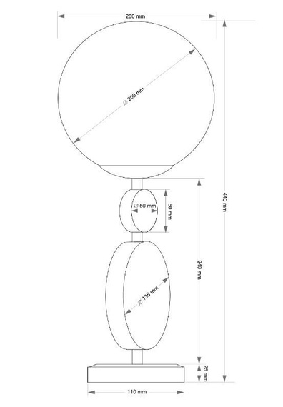 Lampa stołowa Kutek Dimaro DIM-LG-1(BN)