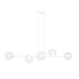 Wisząca lampa ROSSI 6 WH TRANSPARENT biały (877/6) - Emibig