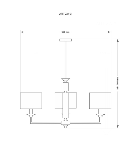 Lampa Wisząca Kutek Mood Artu ART-ZW-3(N)
