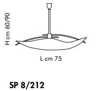 Lampa Wisząca Sillux FIRENZE SP 8/212 bursztynowa/miedziana