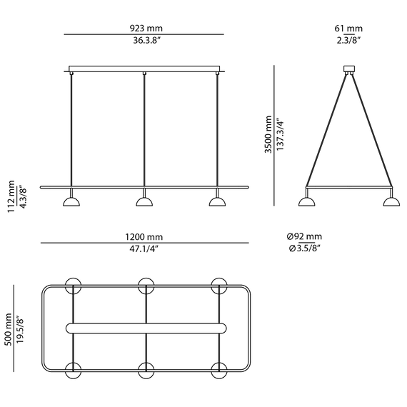 Lampa Wisząca Estiluz Cupolina T-3935