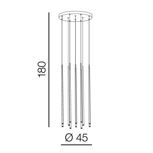 Nowoczesna lampa wisząca Azzardo Louise 12 BK AZ3419