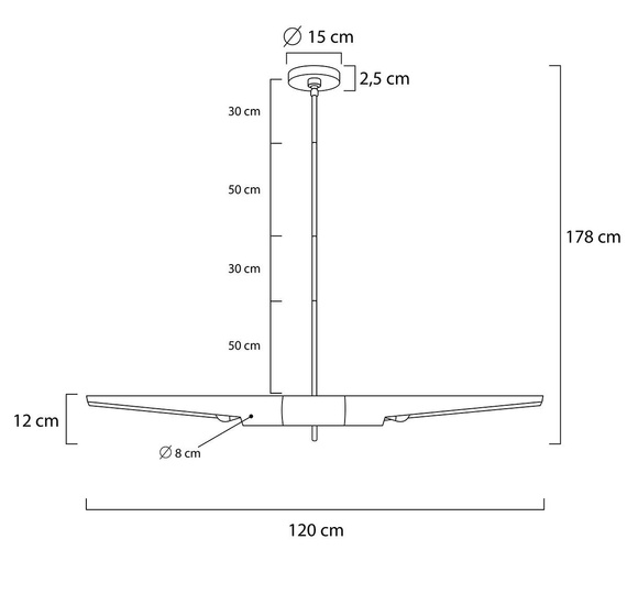 Lampa Wisząca Moosee Apollo MD21419-2M.BLACK.GD