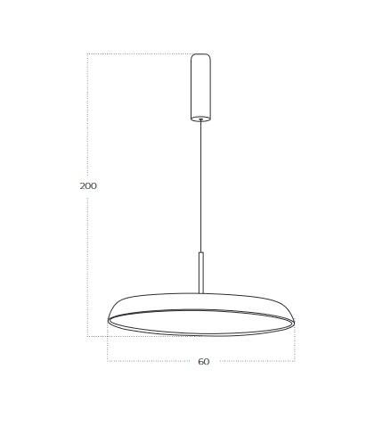 Lampa wisząca Azzardo Clara Pendant 60 CCT SWITCH DIMM CHABN AZ5816