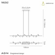 Lampa wisząca Mantra Adn 6262