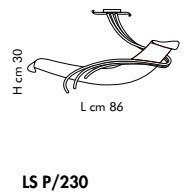 Plafon Sillux ROMA LS P/230 bursztynowy/antyczny brąz