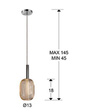 Lampa wisząca Schuller Micron 413503 Dimmable
