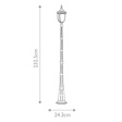Elstead Cleveland CL5-M Lampa Stojąca Ogrodowa 