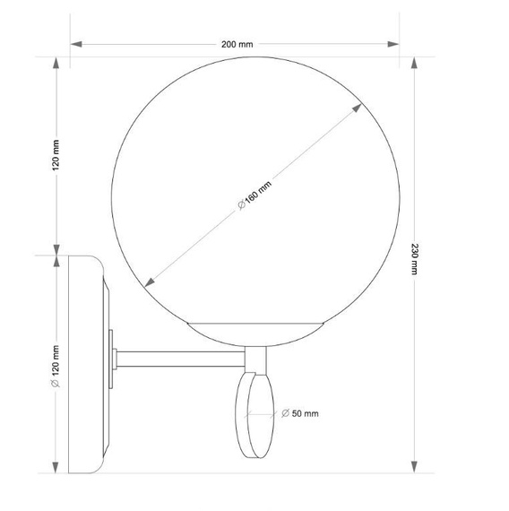 Kinkiet Kutek Dimaro DIM-K-1(P)