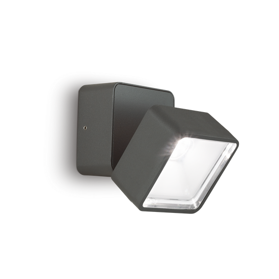 Kinkiet Zewnętrzny Ideal Lux Omega Ap Square Antracite 4000k 285511
