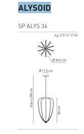 Alysoid S Lampa Wisząca AXO Light mosiądz