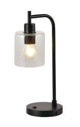 Dann Lux Design GAL BK-T DLD5295 Lampa stołowa z wyjściem USB czarna