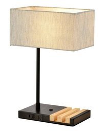 Dann Lux Design HIC BK-T DLD5296 Lampa stołowa z wyjściem USB czarna