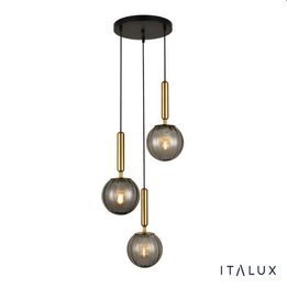 Italux Ravena PND-2324-3A BRO+SG Lampa wisząca Mosiądz