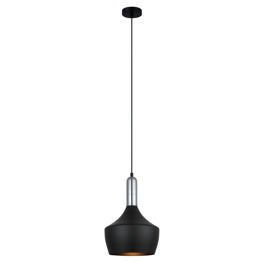 Lampa Wisząca czarna- chrom Italux Ophelia