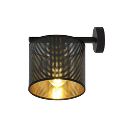 Lampa ścienna JORDAN K1 BLACK/GOLD czarny (1144/K1) - Emibig