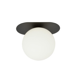 Lampa sufitowa PLAZA 1 BLACK/OPAL czarny (1118/1) - Emibig