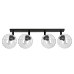 Lampa sufitowa TOFI 4 BL TRANSPARENT czarny (776/4) - Emibig