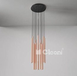 Lampa wisząca Cleoni Ner Panel 14x G9 Miedź