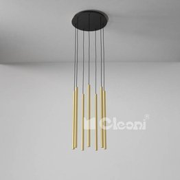 Lampa wisząca Cleoni Ner Panel 7x G9 Złoty