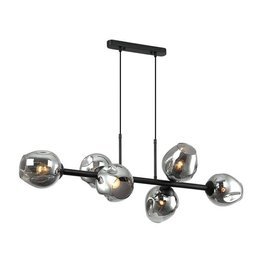 Lampa wisząca Italux Borgo PND-30843-6 BK+SG