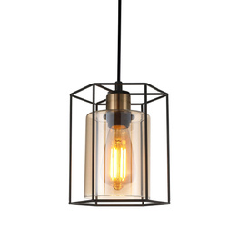 Lampa wisząca Italux Kalula PND-78901-1-BK+AMB