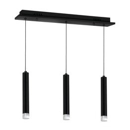 Lampa wisząca Milagro Carbon 183 LED CZARNA sopel