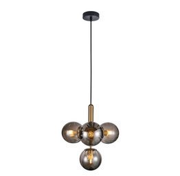 Lampa wisząca Mosiądz Italux PND-2324-4B BRO+SG Ravena