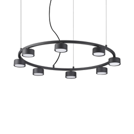 Lampa wisząca minimalistyczna czarna Ideal Lux Minor Round SP8