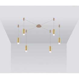 Lampa wisząca złota Azzardo Ziko AZ3460+6xAZ3115+6xAZ3554