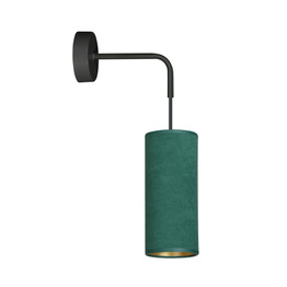 Natynkowa lampa ścienna BENTE K1 BL GREEN czarny (1058/K1) - Emibig