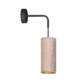 Natynkowa lampa ścienna BENTE K1 BL ROSE czarny (1061/K1) - Emibig