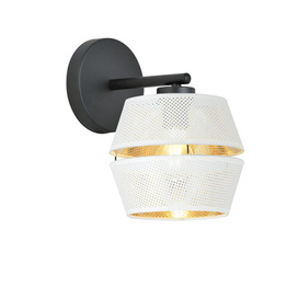 Natynkowa lampa ścienna  MALIA K1 WHITE/GOLD  czarny (1184/K1) - Emibig