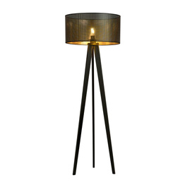 Podłodowa lampa ASTON LP1 BLACK/GOLD czarny (1148/LP1) - Emibig