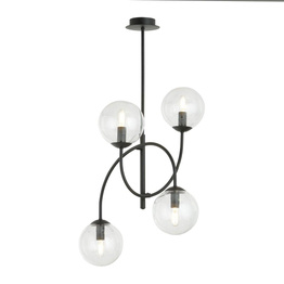 Wisząca lampa ARCHI 4B BL TRANSPARENT czarny (1286/4B) - Emibig