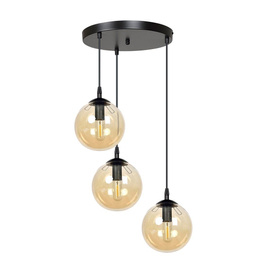 Wisząca lampa COSMO 3 BL PREMIUM MIODOWY czarny (713/3PREM) - Emibig