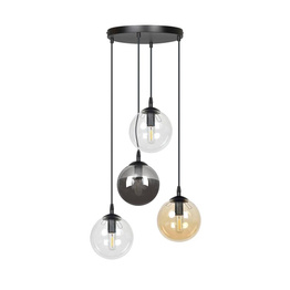 Wisząca lampa COSMO 4 BL PREMIUM MIX czarny (714/4PREM) - Emibig