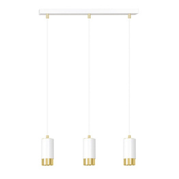 Wisząca lampa FUMIKO 3 WH/GOLD biały-Złoty (815/3) - Emibig