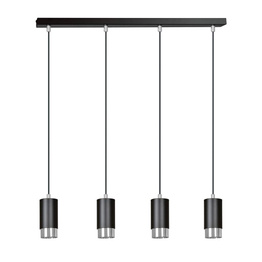 Wisząca lampa FUMIKO 4 BL/CHROME czarny-Chrom (816/4) - Emibig