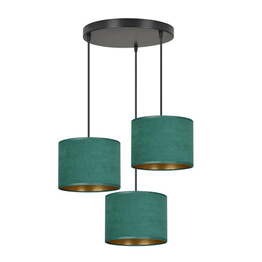 Wisząca lampa HILDE 3 BL PREMIUM GREEN czarny (1051/3PREM) - Emibig