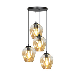 Wisząca lampa ISTAR 4 BL PREMIUM MIODOWY czarny (681/4PREM) - Emibig