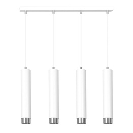 Wisząca lampa KIBO 4 WH/CHROME biały-Chrom (641/4) - Emibig