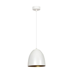 Wisząca lampa LENOX 1 WHITE / GOLD biały-Złoty (411/1) - Emibig