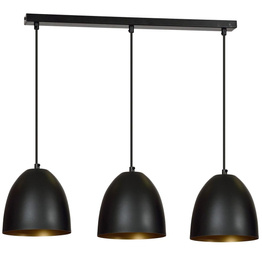 Wisząca lampa LENOX 3 BLACK / GOLD czarny-Złoty (410/3) - Emibig