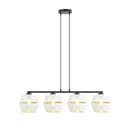 Wisząca lampa  MALIA 4 WHITE/GOLD  czarny (1184/4) - Emibig