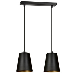 Wisząca lampa MILARGO 2 BLACK / GOLD czarny-Złoty (415/2) - Emibig