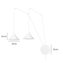 Zwis ABRAMO 2 WHITE biały (159/2) - Emibig