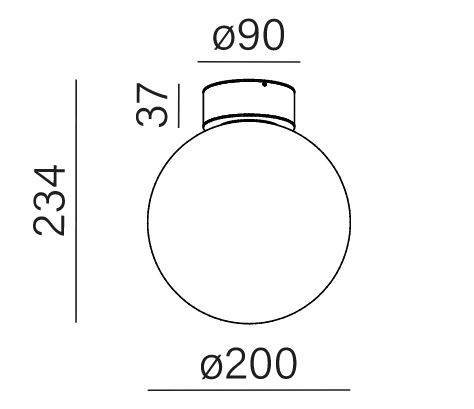  AQform 47014-M930-D0-00-12 Plafon Czarny Modern Ball